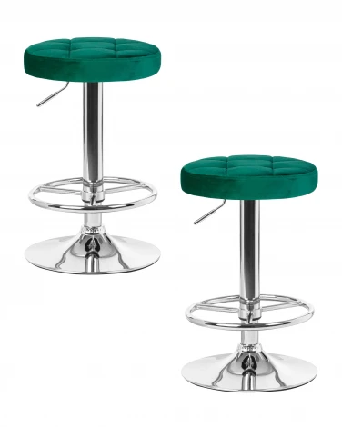 Набор 2 шт табурет барный DOBRIN BRUNO (зеленый велюр (MJ9-88))