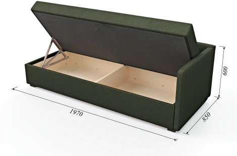 Диван-кровать Arsko Велес Угол правый велюр зеленый