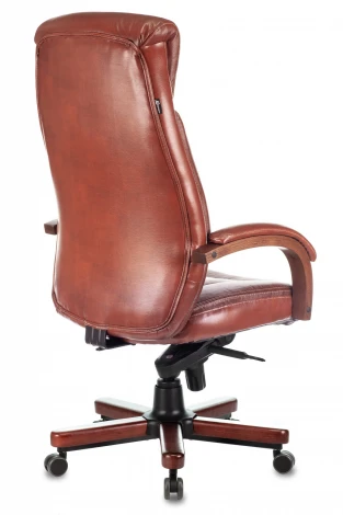 Кресло руководителя Бюрократ T-9922WALNUT светло-коричневый Leather Eichel кожа крестовина металл/дерево