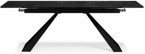 Стеклянный стол Woodville Маккарти 160(220)х90х75 дарк / черный 553532