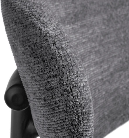 Стул полубарный Bradexhome Lucas 2 серый шенилл с чёрными ножками