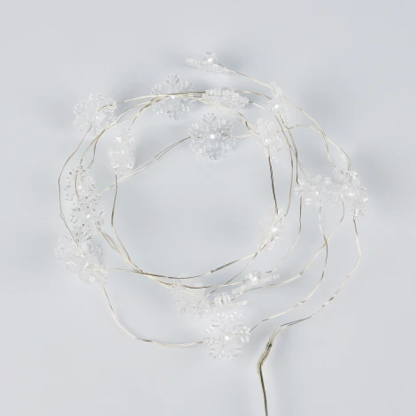 Гирлянда Uniel ULD ULD-S1900-020/STB/2AA WHITE IP20 SNOWFLAKES MINI