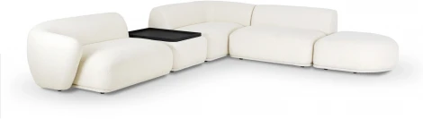 Диван Fabro ОГОГО (арт.857067), (Ткань,Букле/Белый)