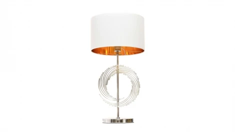 Интерьерная настольная лампа Lumina Deco Fabi LDT 5531 CHR+WT