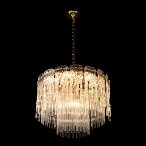 Подвесная люстра Loft It Florida 10298/600 French gold (220V, хрусталь, на цепи, круглые)