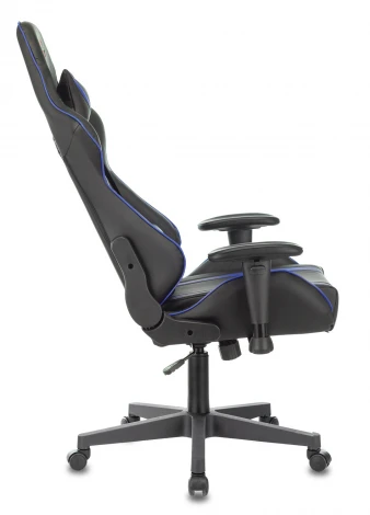 Кресло игровое Zombie A4 черный/синий эко.кожа с подголов. крестовина пластик