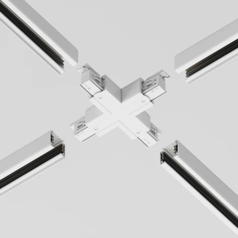 Коннектор Х-образный Trinity белый (трехфазный) Maytoni Technical TRA005CX-31W (220V)