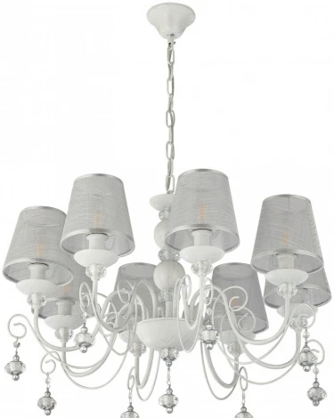 Подвесная люстра Arte Milano AM347620 347620/8 WT+SL (220V, подвески, на цепи)