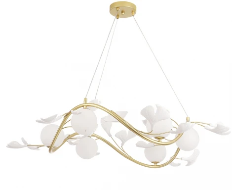 Подвесной светильник Crystal Lux COLIBRI SP6 GOLD (220V, на тросе, шар, лепестки)