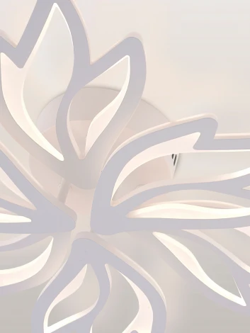 Потолочная люстра светодиодная с пультом ДУ 120W, белый, LED Natali Kovaltseva Rif LED LAMPS 81118/5C (регулировка яркости, 220V)