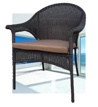 Плетеное кресло LV-140B Brown с подушкой в комплекте Afina