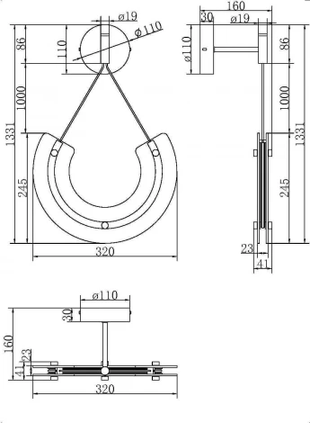 Бра Maya P091WL-L18G3K