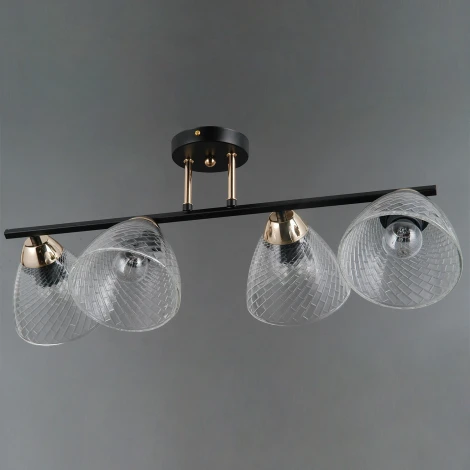 Потолочная люстра на штанге ILLUMICO IL0739-4CSQ-24 BK FGD ARIES (220V)