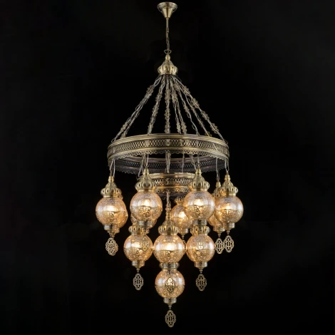 Подвесная люстра ярусная Каир CL419193 Citilux (220V, на цепи, шарики)