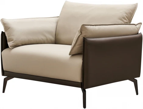 Кресло ESF ELEGANTE NAPPA ELSF015 бежевый 6615-коричневый /Кожа