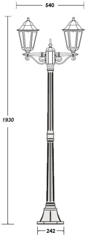 Наземный фонарь Oasis Light PETERSBURG M 79808MA W (220V, фонарь, IP44)
