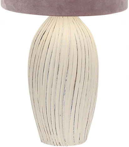 Настольная лампа Escada Amphora 10172/L Ivory 1х40Вт Е27, керамика/металл/ткань, айвори/розовый/золото