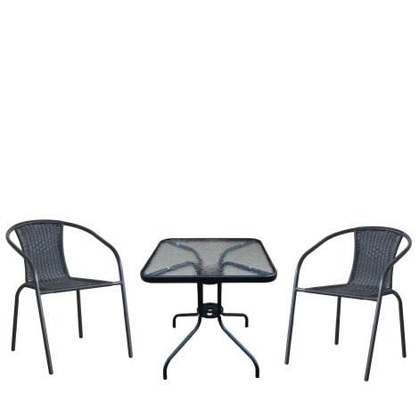 Комплект мебели Асоль LRC03/LRT03-60x60 Black (2+1) Afina