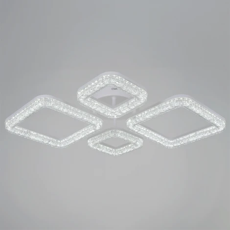 Потолочная люстра светодиодная на штанге с регулировкой цветовой температуры, яркости и ночным режимом Reluce 09290-0.3-2+2 WH