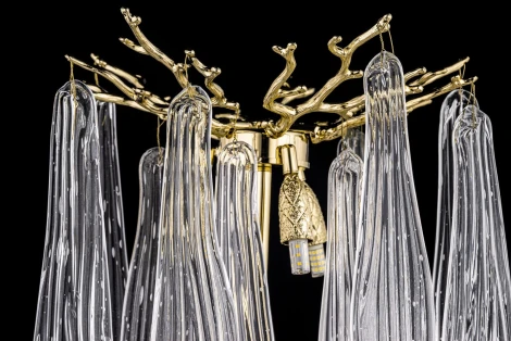 Интерьерная настольная лампа Dio D`arte Tavenna Gold Tavenna H 4.1.1.104 G (220V, хрусталь, подвески)