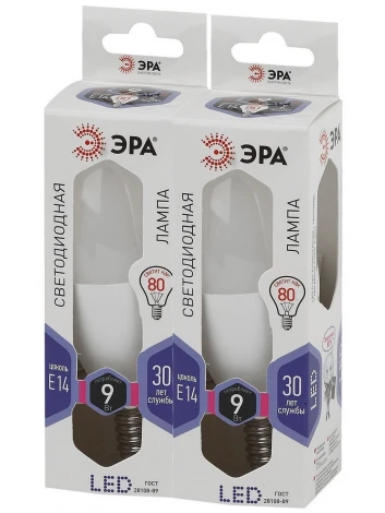 Лампочка светодиодная E14 9W ЭРА LED B35-9W-860-E14