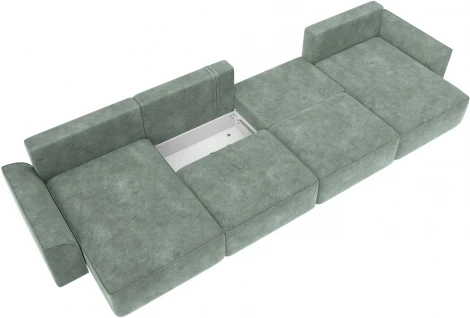 Диван п-образный Лига-048 НПБ лонг Лига Диванов (Велюр) арт.128346