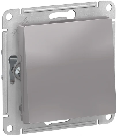 Выключатель встраиваемый одноклавишный (алюминий) Systeme Electric AtlasDesign ATN000361