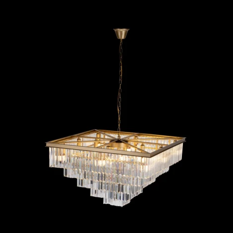 Подвесная люстра каскадная Loft IT Prism Clear 10019/800S (220V, хрусталь, на цепи)