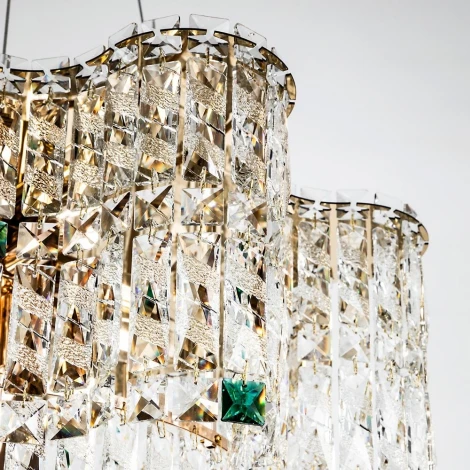 Подвесная люстра хрустальная Modelux MODELUX ML.2315.12 GD