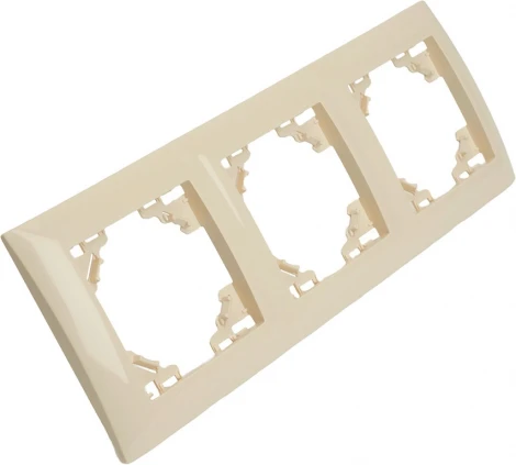 Рамка на 3 поста (слоновая кость) Stekker Эрна Элегант 49668