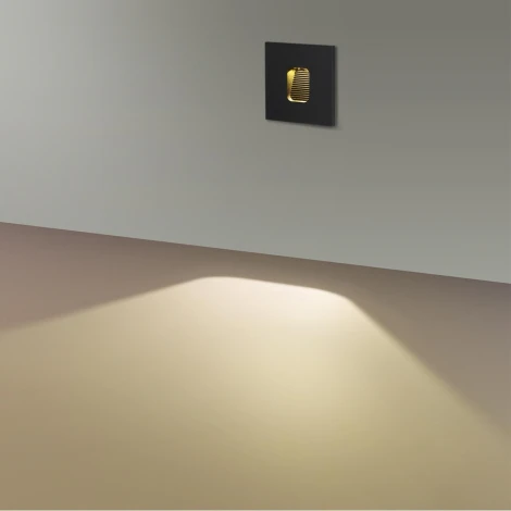 Подсветка для лестниц встраиваемая Odeon Light Vitty 6650/1WL3 черный/металл IP65 LED 1W 3000K 220V