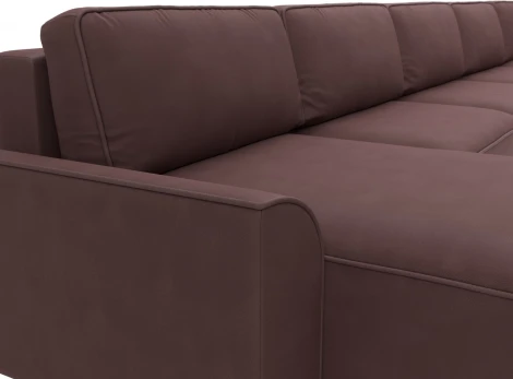 Диван п-образный Лига-048 НПБ МегаЛонг Лига Диванов (Замша) арт.128335