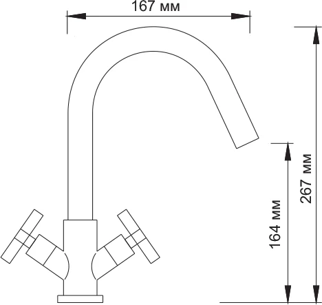 Смеситель Wasserkraft Weser 7803 для раковины
