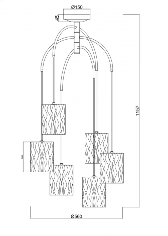 Подвесная люстра Maytoni Starfall MOD042PL-06BS