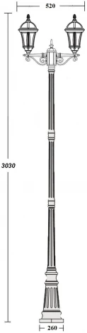 Наземный фонарь Oasis Light ROMA S 95210SA 21 Bl