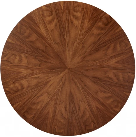 Стол Bradex Home Liverpool диам.110см, шпон орех лучевой набор, с золотистыми ножками (RF 0518)