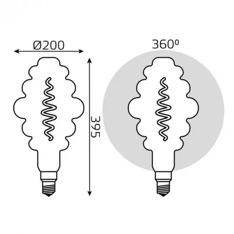 Лампочка светодиодная филаментная Gauss 161802105