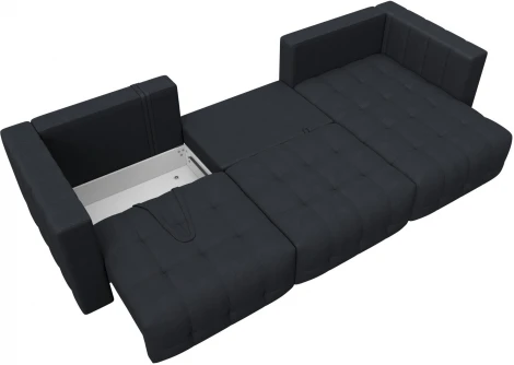 Диван угловой Лига-052 НПБ Лонг угол универсальный Лига Диванов (Замша) арт.128835