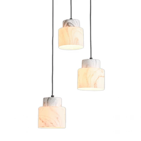 Подвесной светильник Escada 1173/3S E27*60W Black/Marble white