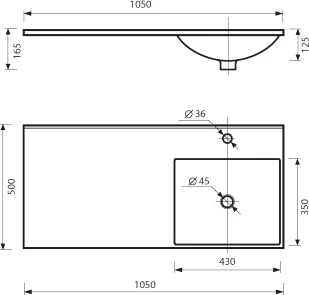 Мебельная раковина Misty Мексика 105 R