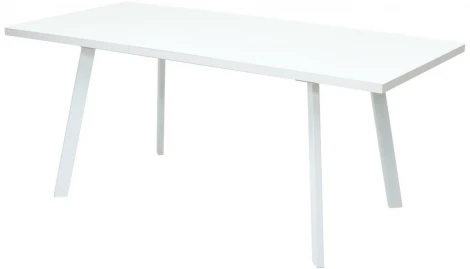 Стол ФИН 120 Белый, стекло/ Белый каркас М-City