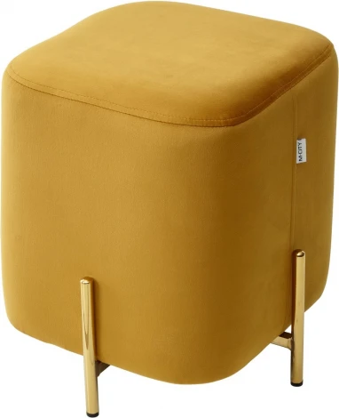 Пуф для гостиной ARES BLUVEL-68 YELLOW / GOLD М-City