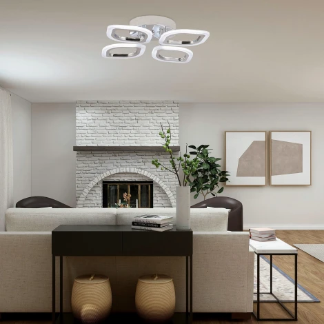 Потолочная люстра светодиодная Escada Ella 10222/4 LED Chrome