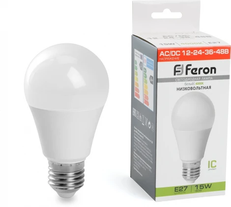 Лампа светодиодная низковольтная Feron 48730 LB-194 Шар E27 15W 4000K