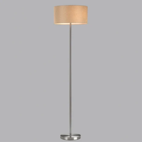Торшер Lumion Nikki 8250/2F никель/бежевый, металл/текстиль Е27 2*60W 220V (выключатель, круглые)