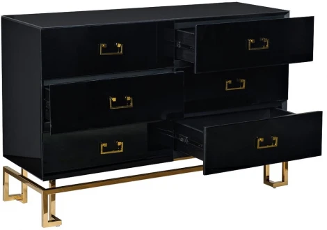 Комод Garda Decor KFG057 (Золото/Черный)