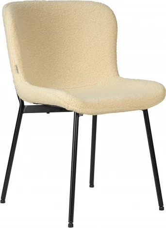 Стул обеденный Dobrin MILO (черные ножки, кремовый букле (UF992-02))