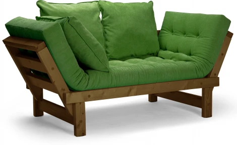 Кушетка Arsko Свен орех зеленый вельвет