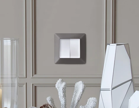 Рамка Ambrella Volt ALFA Line (Антрацит серый) 5-ая AF110655