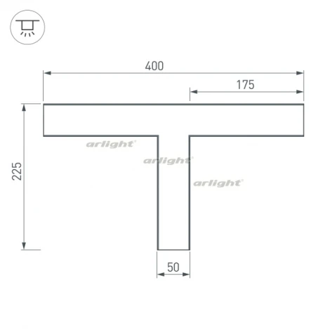 Тройник SL-LINE-5035 (Металл) 030117 Arlight